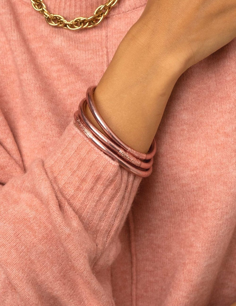 Bracelet  Bouddhiste épais - Rose Gold
