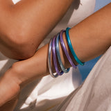 Bracelet Bouddhiste Rainbow Ikita Lot de 5 - Violet