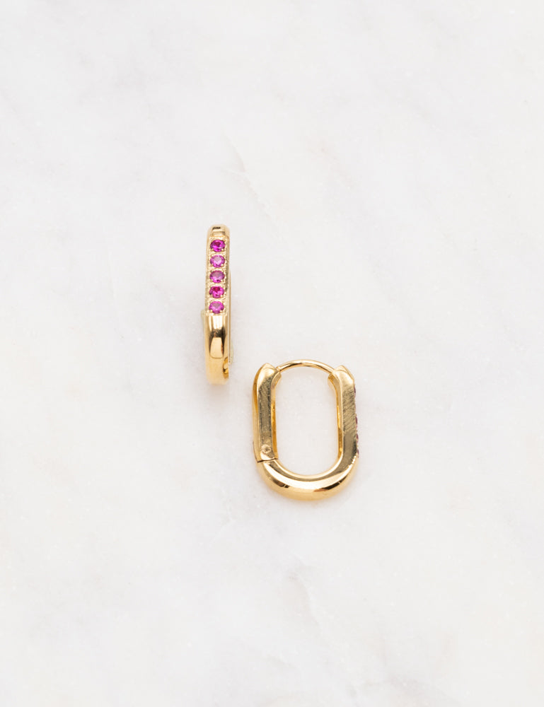 Boucles D'oreilles IKITA Paris - Forme Graines De Café - Métal Émail Or Rose/Orange - Neuf Avec Étiquette