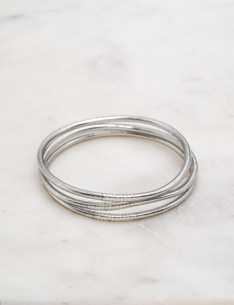 Bracelet Bouddhiste fin - Dark silver