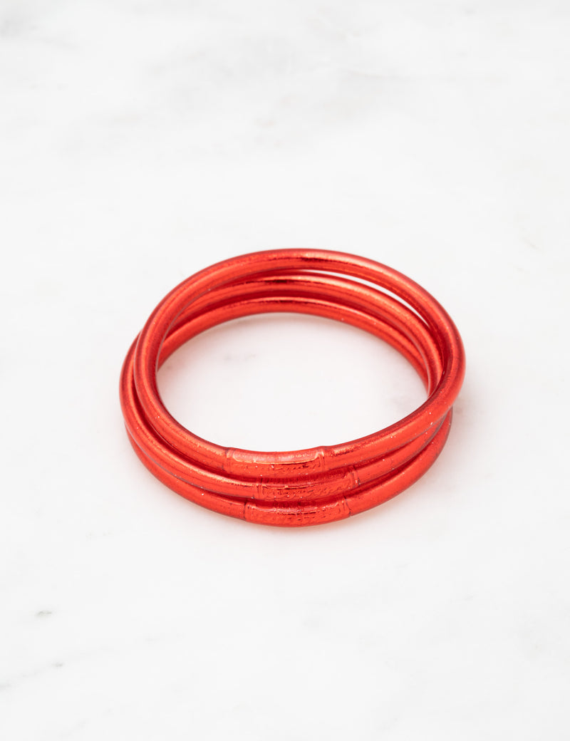 Bracelet Bouddhiste épais - Rouge clair