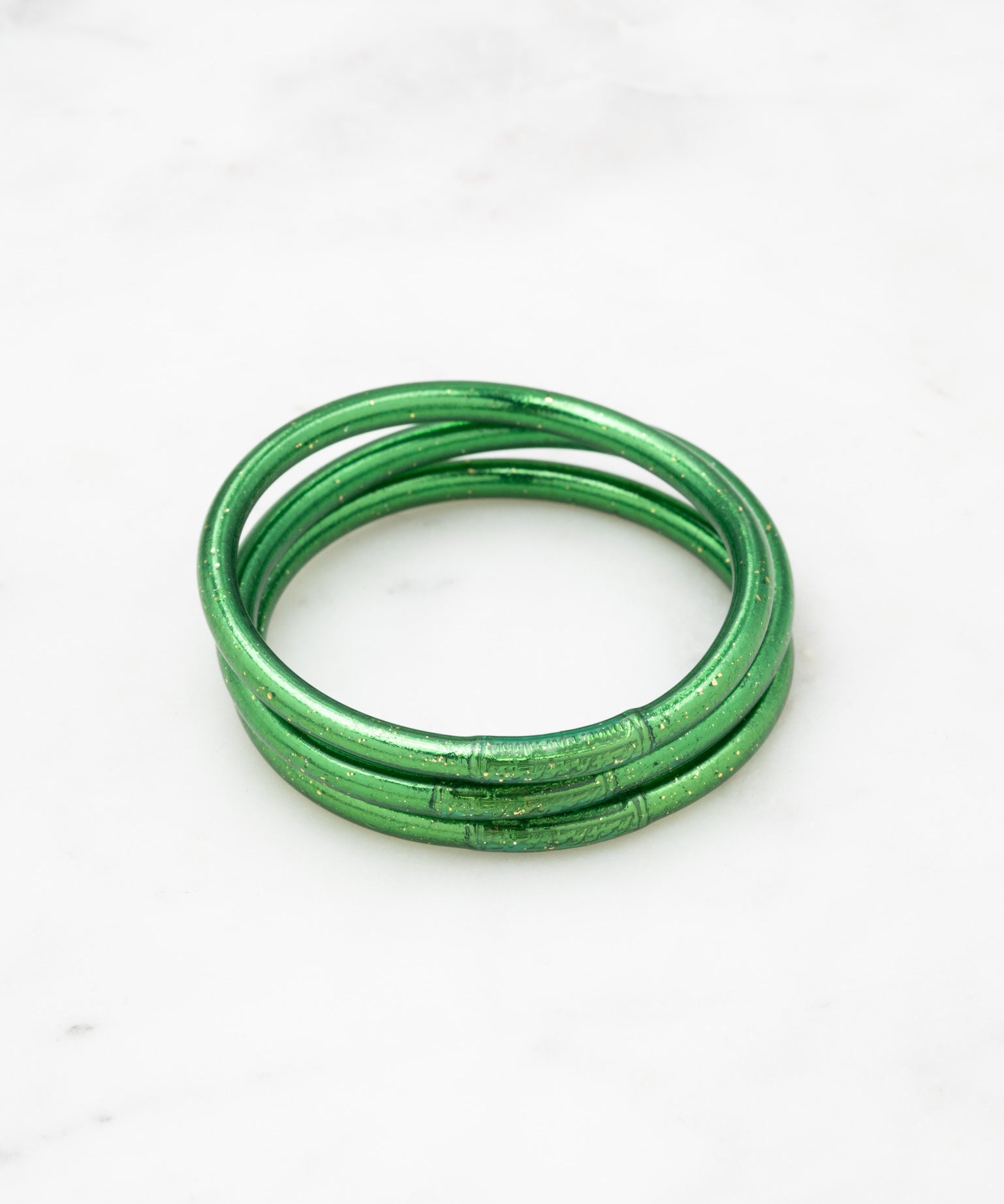 Bracelet Bouddhiste épais - Vert paon