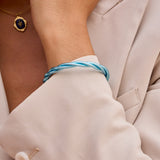 Bracelet Bouddhiste torsadé - Bleu ciel